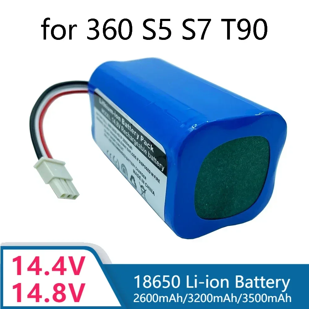 

. For Qihoo 360 S5 S7 S7Pro T90 X9 Robotic Vacuum Cleaner Replacement Batteries 2600mah 3200mah 3500mah Battery 14.4V