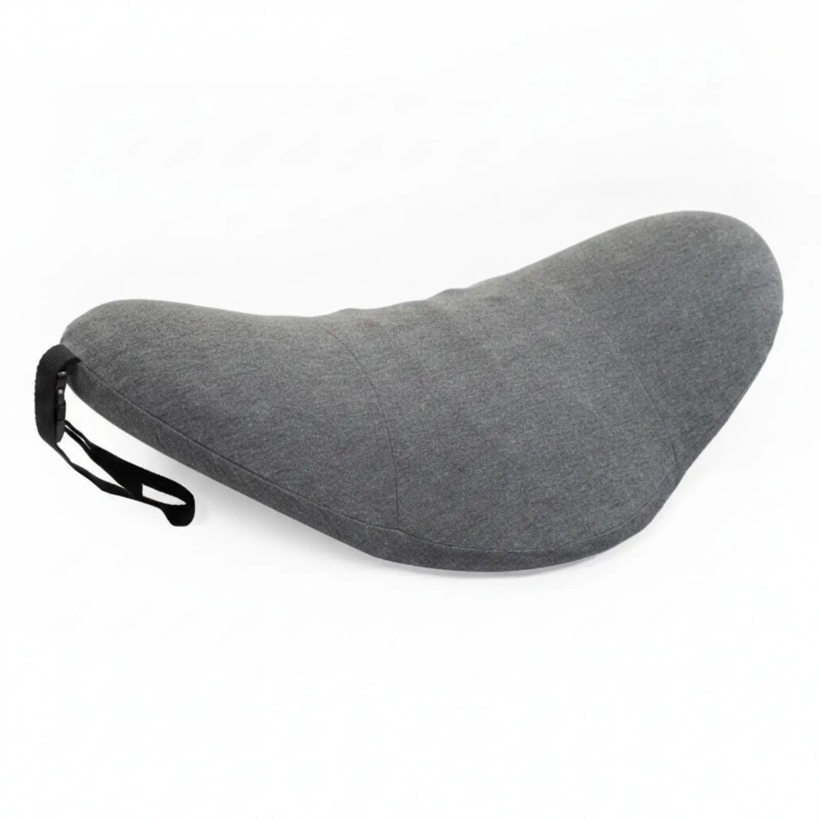 Contoured Memory Foam Back Support Cushion for Bed Office Car with Breathable Cotton Cover and Attached Carry Strap for Travel