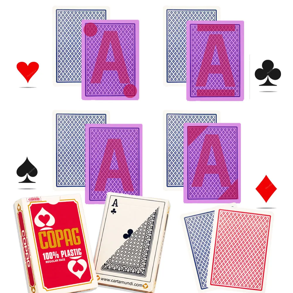 Marked Playing Card For UV Contact Lense Copag Plastic Cards PVC Baccarat Texas Hold'em