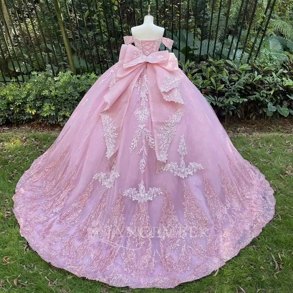 Attraktive Quinceanera-Kleider mit Schnürung am Rücken, süße 16-jährige Mädchen-Party-Robe, Quinceañera, maßgeschneiderte Vestidos de 15 Quinceañera