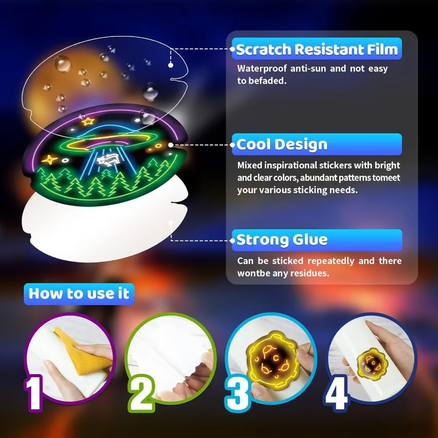 100 قطعة من ملصقات النيون اللطيفة الرائعة لمكافآت الفصول الدراسية ملصقات الفينيل المقاومة للماء مثالية لزجاجات المياه وأجهزة الكمبيوتر المحمولة وسكرابوكينغ Sk