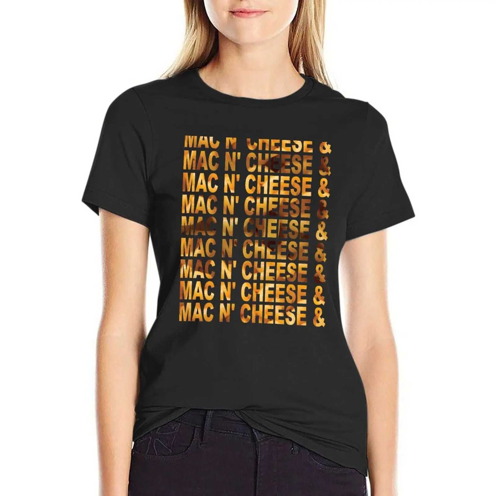 MAC N' CHEESE & MAC N' CHEESE & T-Shirt shirts graphic tees kawaii clothes animal print t-shirts for Women loose fit