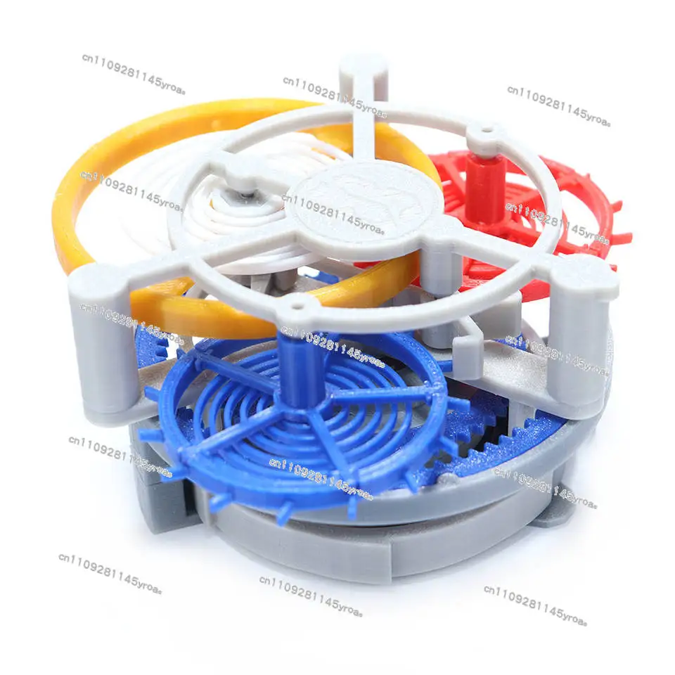 Metal Clockwork Power Mechanical Clock Internal Structure DIY Handmade Tourbillon Model 3D Printing Design