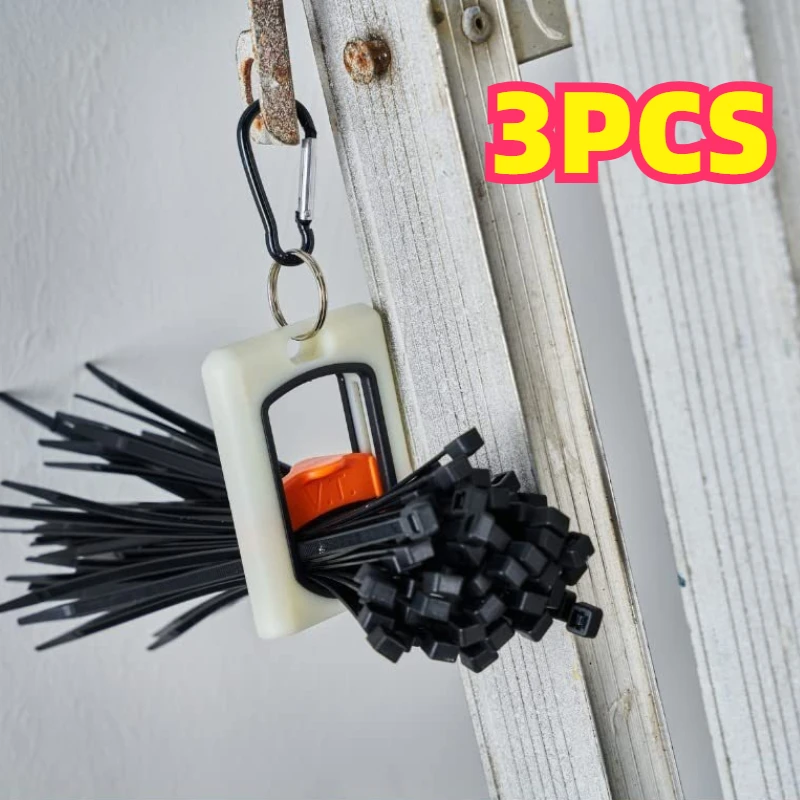 

Zip Ties Organizer Square Mixed Plastic Cable Tie self-locking Cable Ties Organizer Portable Reusable Storage Cable Tie Tool