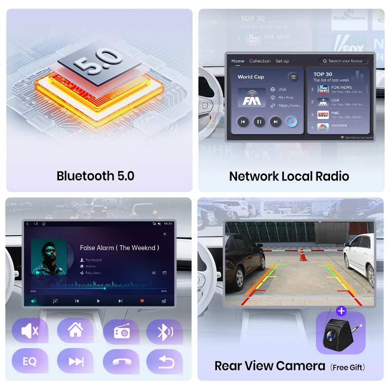Junsun AI Voice CarPlay Android Auto Universal 7 "9" 10 "راديو السيارة ستيريو الوسائط المتعددة Autoradio GPS DSP أنظمة ذكية ثلاثية الأبعاد UI #4