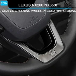 Car V-Shaped Steering Wheel Decorative Sequins for LEXUS NX260 NX350H Interior Accessories 2022 2023 2024