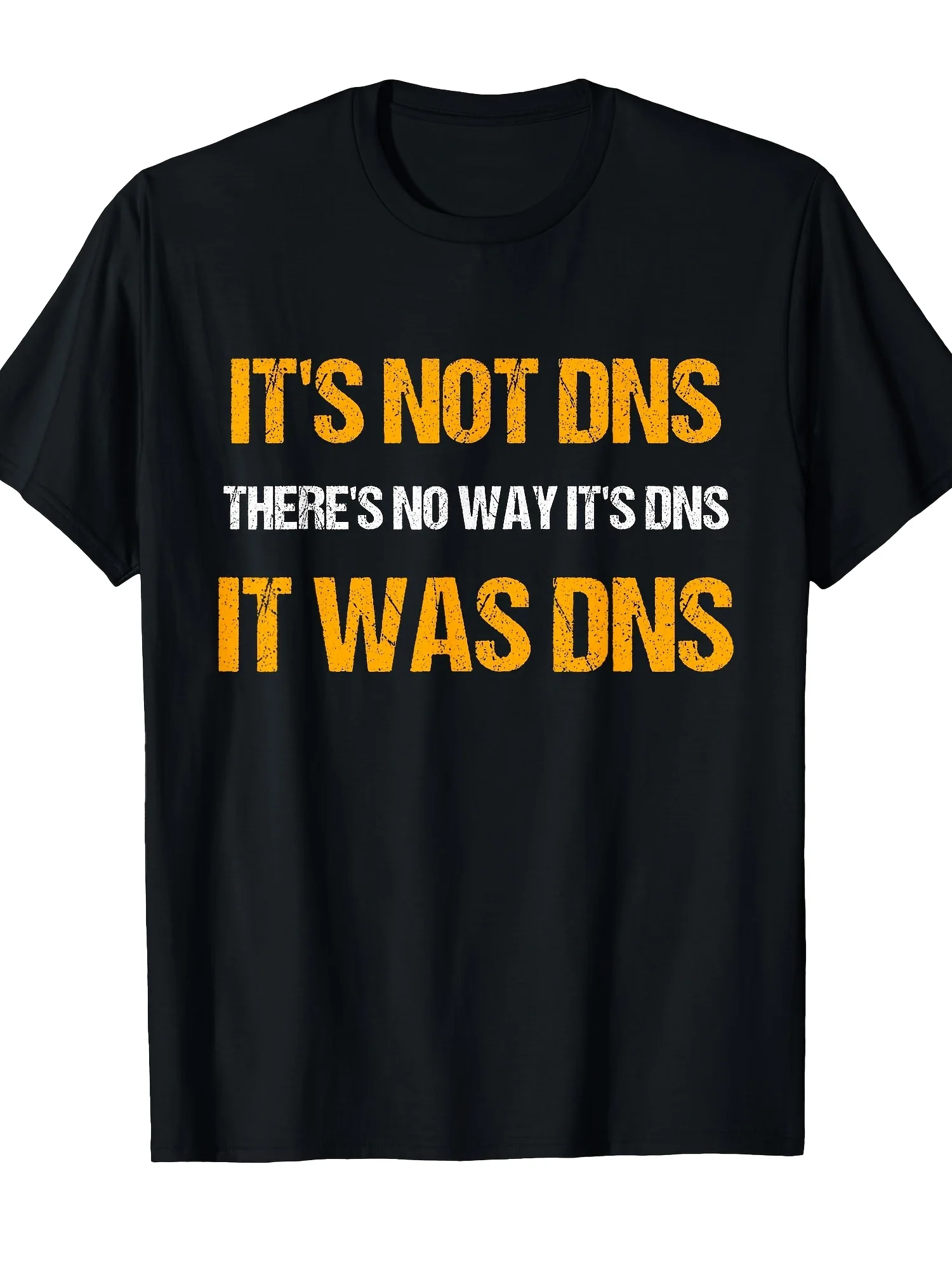 2026 Humorous DNS System And Network Administrator Sysadmin T-Shirt in Black, Featuring a Standard Fit Crew Neck Design. Ideal f