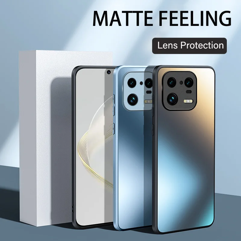 Glitter Shine AG Silicone Hard Case For Xiaomi Mi 14 13 13T 12 x 12T 11 Poco F3 F4 F5 Pro Matte Frosted Protective Celular Cases