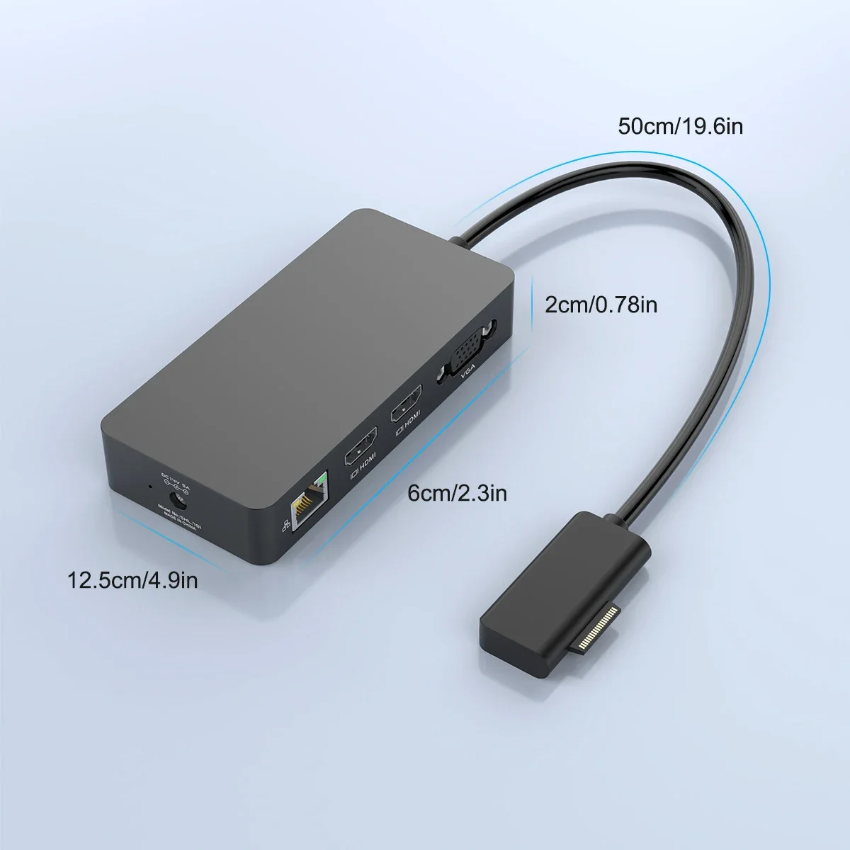 شاشة ثلاثية محمولة 12 في 1 2 HDMI 4K VGA محطة إرساء سطحية قاعدة سطحية لأجهزة الكمبيوتر المحمول Surface Book Go/5/4/3/2/1 #4