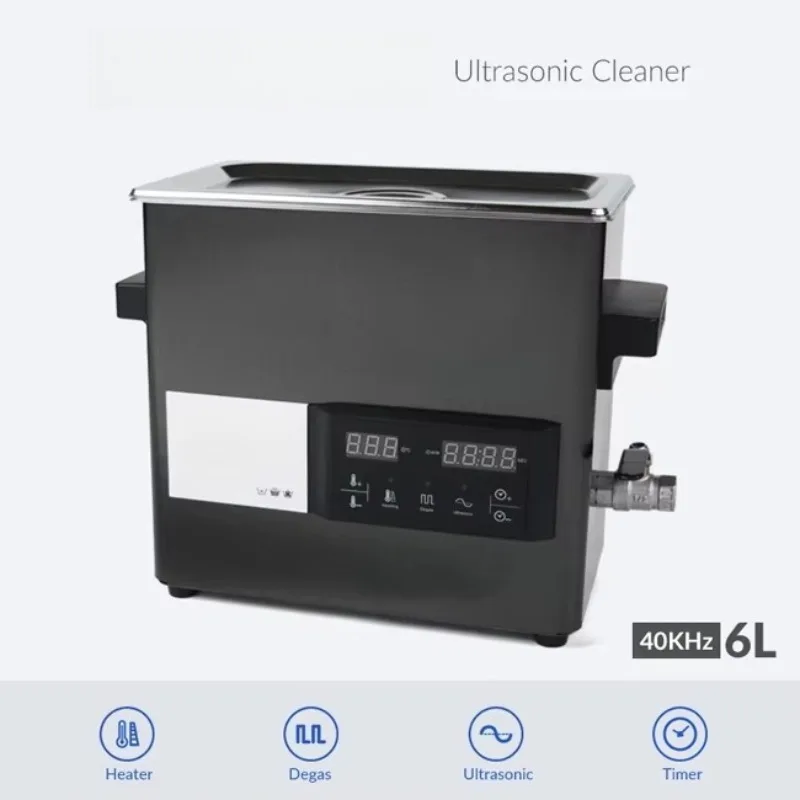 GT-S6 6L Premium Ultrasonic Cleaning Machine Digital Timer Heated Professional High Efficiency Cleaner Industrial Parts Cleaning