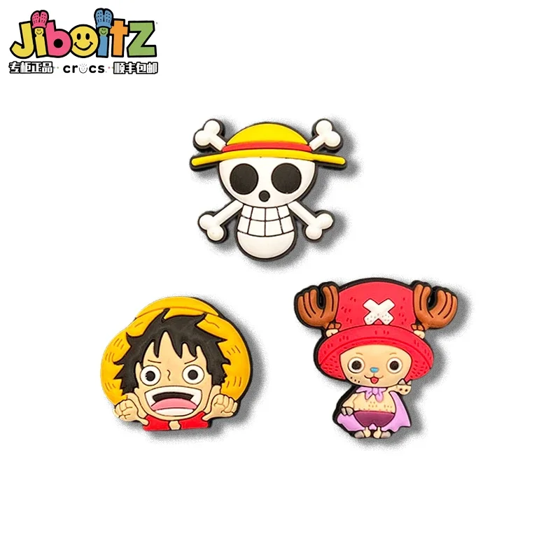 Return One Piece PVC Shoe Charms for Women Gils Y2k Fashion Cute Cartoon Anime Jibz Shoe Decorations Kid Gifts