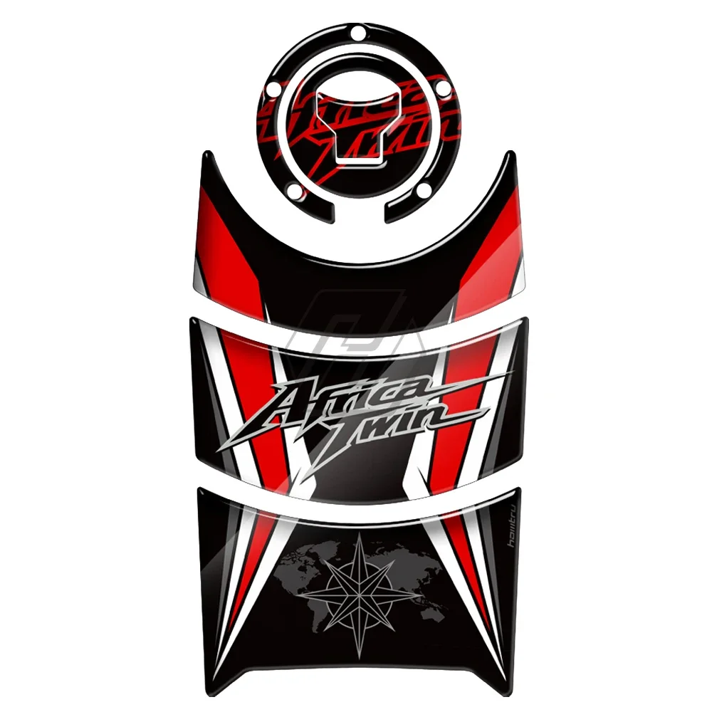 For Honda CRF1000L Africa Twin 2016-2019 3D Motorcycle Fuel Gas Cap Sticker Tank Pad Protector