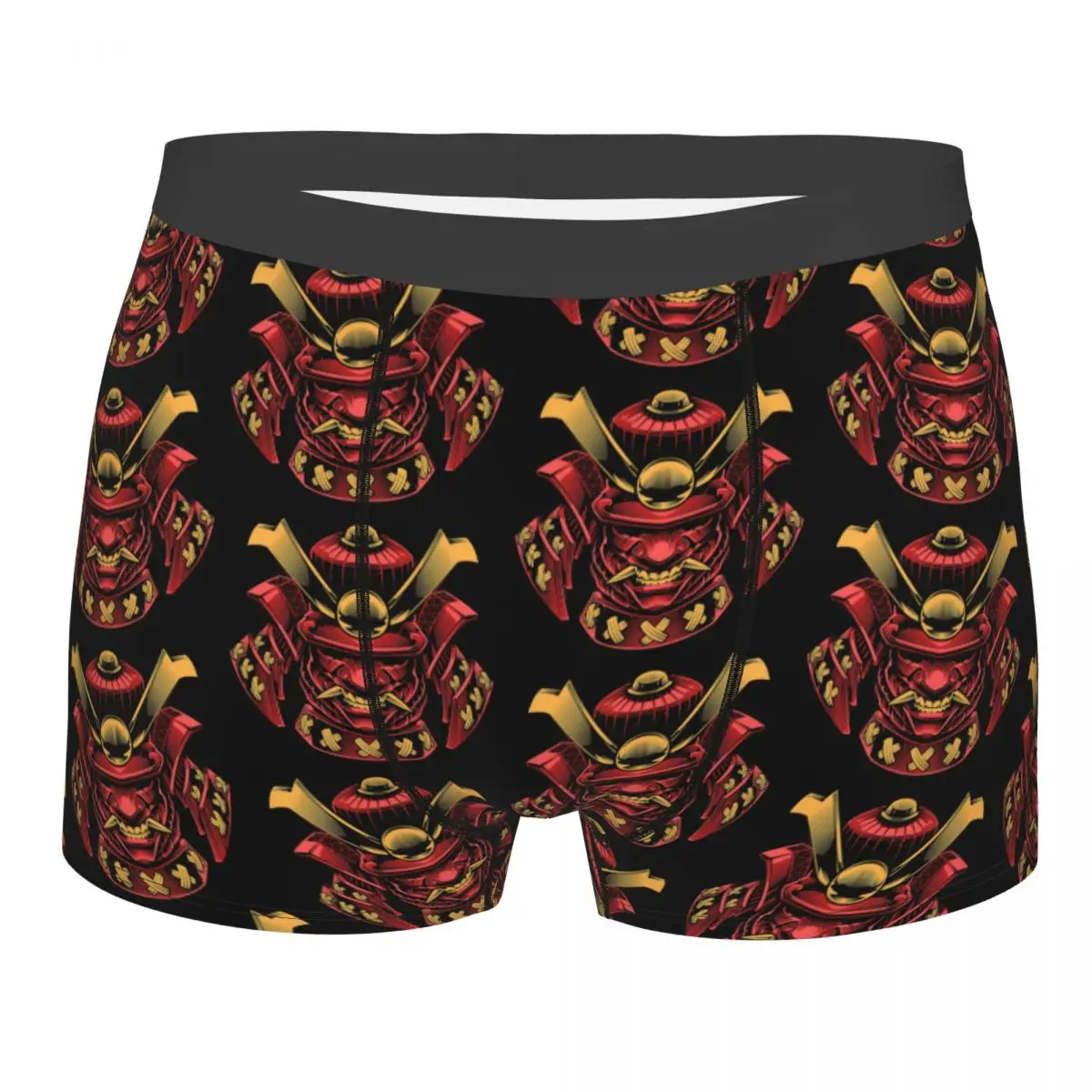 Samurai Helmet Manga Art Underpants Breathbale Panties Male Underwear Print Shorts Boxer Briefs