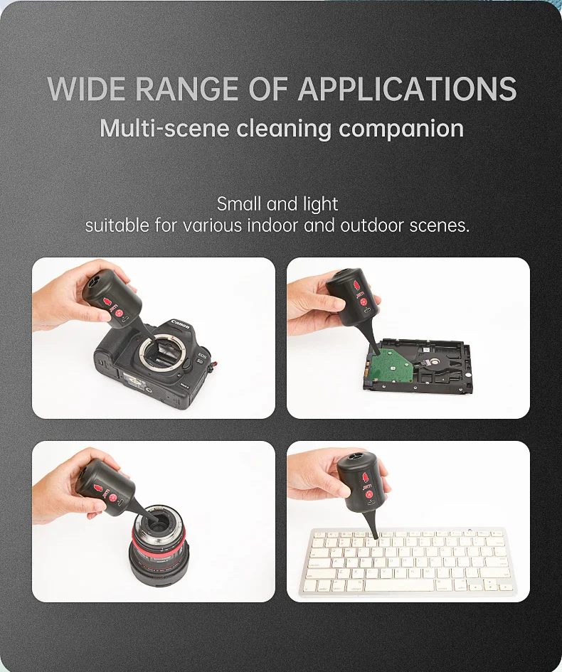 2UUL Electric Dust Collector Built in Battery Powerful Suction Precision Cleaning for Camera Lens Motherboard Components Cooling