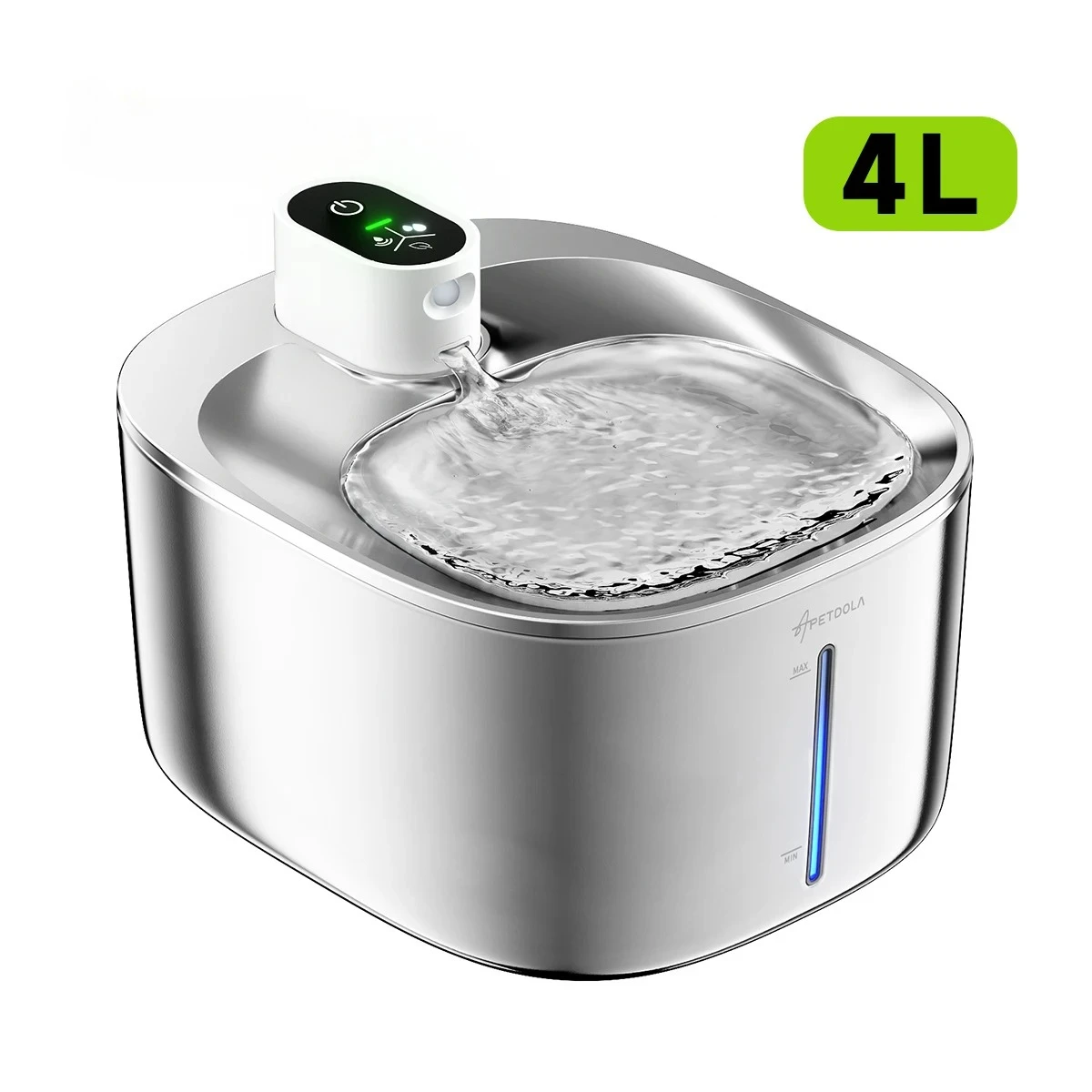 APETDOLA-fuente de agua inalámbrico para gatos, 4L, Sensor automático, bebedero para gatos, perros, dispensador de agua para mas