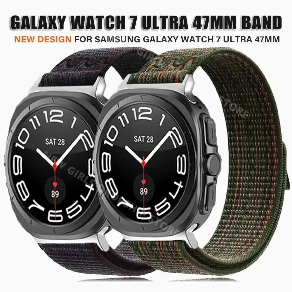 Trail Loop Nylon Strap For Samsung Galaxy Watch 7 Ultra 47mm Sport Watch Band For Watch 7 ULTRA 47MM Bracelet Accessories Correa