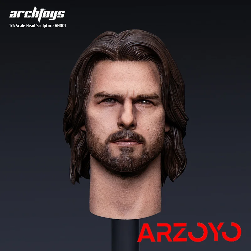 

ARCHTOYS AH001 1/6 Male Solider Tom Cruise Male Head Suplt Carving Model Fit 12"Action Figure Body Dolls