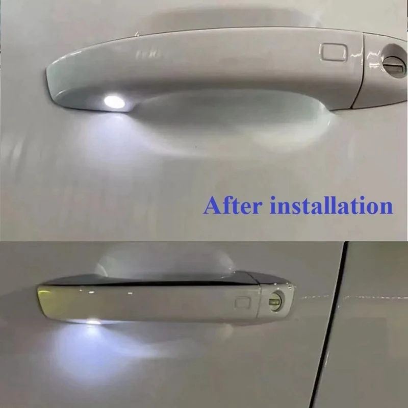 1Set/4Pcs Door Handle Ambient Lighting 4H0947134A 4H0947133A For  Q7 RS7 A6 A7 A8 S6 S8 10-18 Exterior Door Lamp