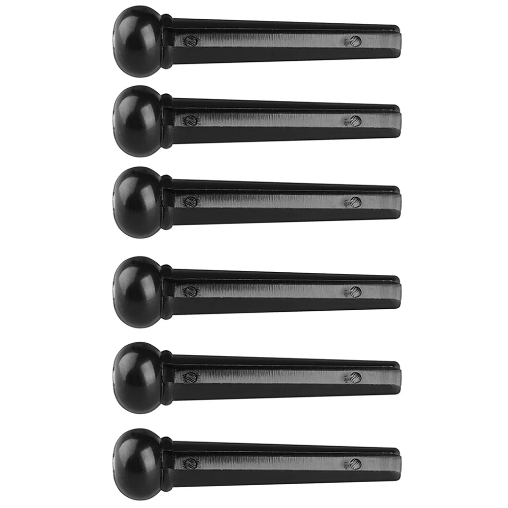 

6pcs Guitar Bridge Pins Acoustic Electric Replacement ABS Durable Vibration Resonance Sound Quality Parts Accessories Guitar