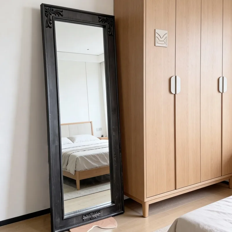 

French wabi-sabi full-length Home cloakroom fitting Living room home floor-to-ceiling