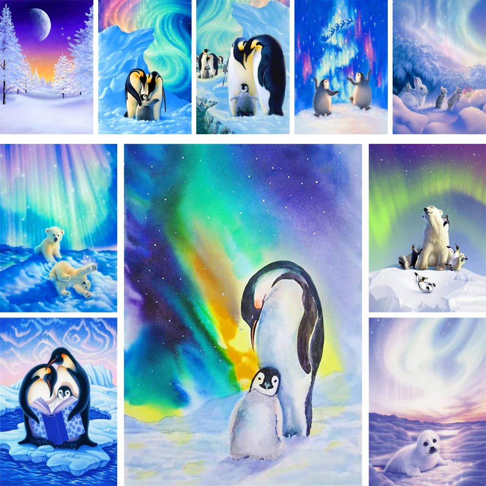 Paesaggio Aurora pittura fai da te con i numeri Set di colori ad olio 50*70 schede con i numeri decorazione della parete per i bambini artigianato all'ingrosso