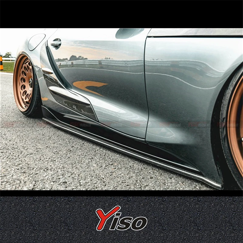 

Подходит для SUPRA A90, модифицированное углеродное волокно, аэродинамический комплект, нижний спойлер, боковая юбка Savearth SUPRA A90