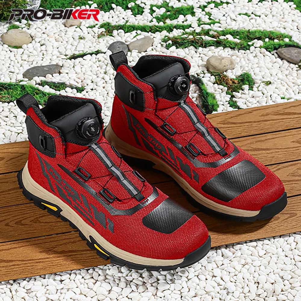 

Мужские мотоциклетные ботинки, мотоциклетные ботинки с защитой от падения, мужская износостойкая мотоциклетная обувь, дышащие мотоциклетные ботинки на четыре сезона