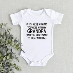 Wenn Sie Chaos mit Mir Sie Chaos mit Meinem Opa Kleinkind Overall Kostüme Neugeborenen Baby Strampler Lustige Overall