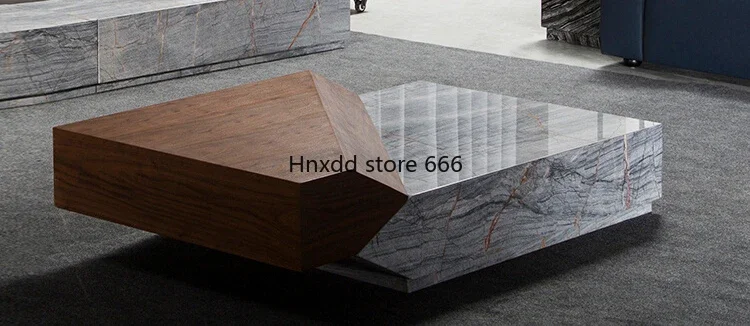 Marble wood furniture Nordic designer living room home creative architecture coffee table