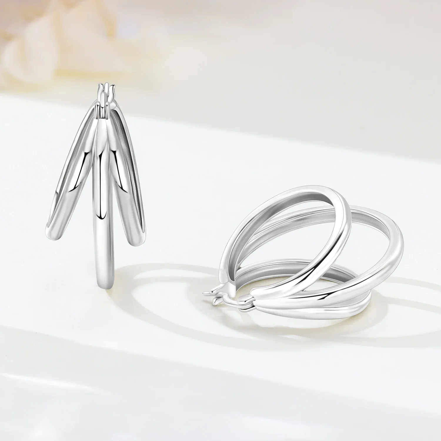 Silver 925 Plated Twisted Wave Hoop Earrings Women Drop Earring For Anniversary Wedding Jewelry Gifts