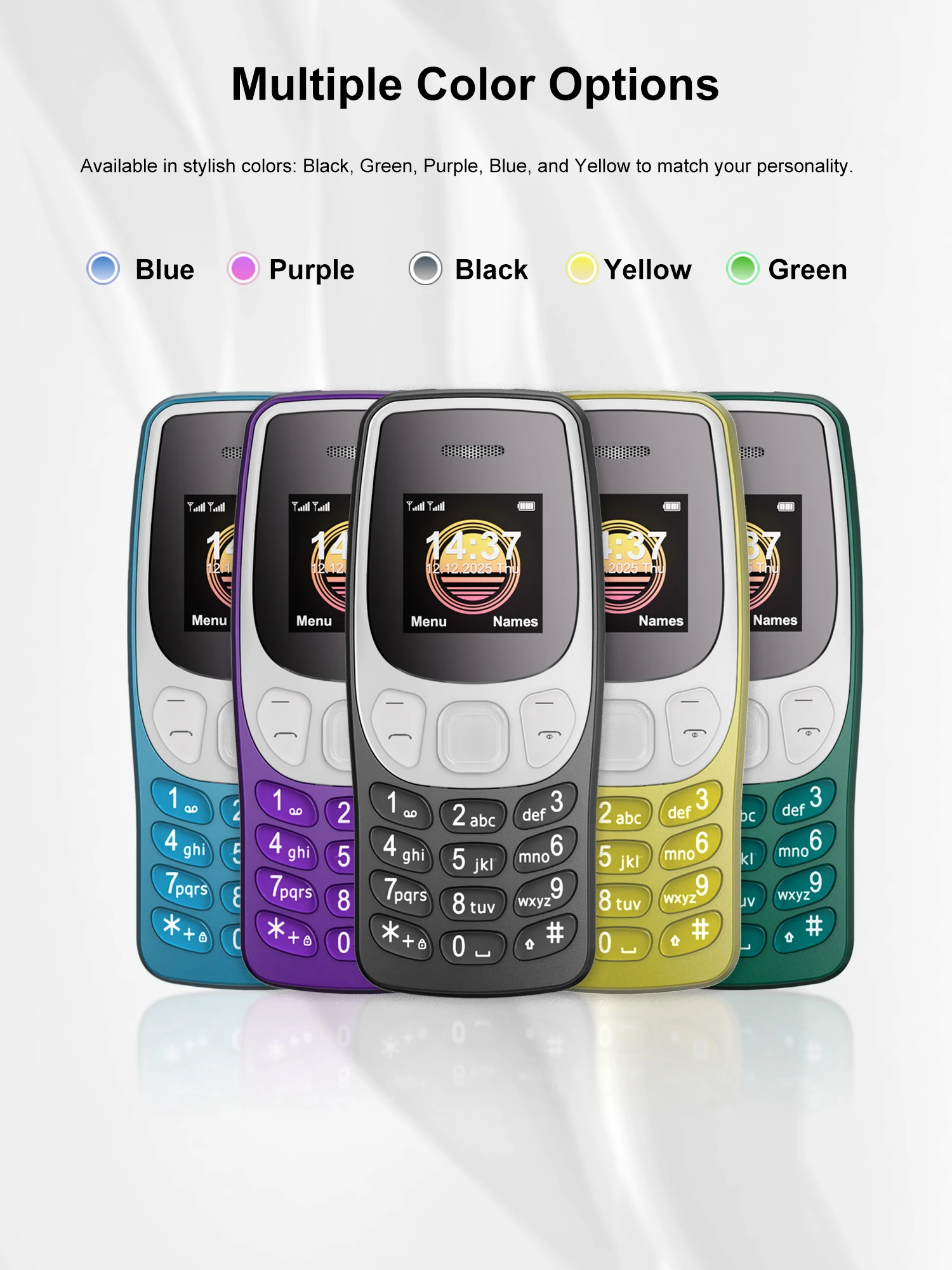 SERVO mini Mobile Phone 2G Network Bluetooth Dialer Blacklist Call Recording Dual SIM Standby 0.85" Screen Super Small Phones