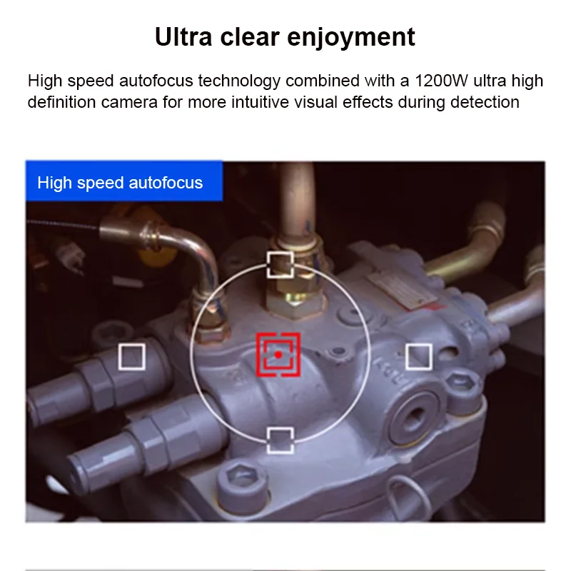 1200W autofocus endoscopio zoom telecamera HD pipeline industriale meccanico saldatura cucitura rilevatore a soffitto 1m/2m/3.5m/5m/10m