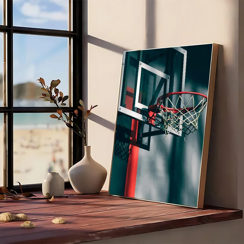 Basketball Poster No Framed Poster Kraft Club Bar Paper Vintage Poster Wall Art Painting Bedroom Study Stickers