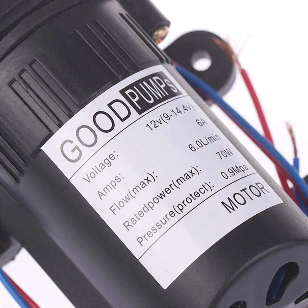 A43TBG 1PCS High Pressure 12V Auto Diaphragm Water Pump with Self-Priming Feature 6L/Min 0.9MPA
