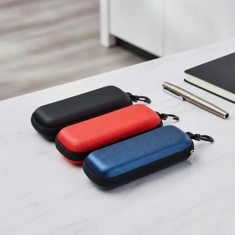Zippered Hard Sunglasses Case Portable Lightweight Anti-Scratch Eyewear Holder Box for Outdoor Sports