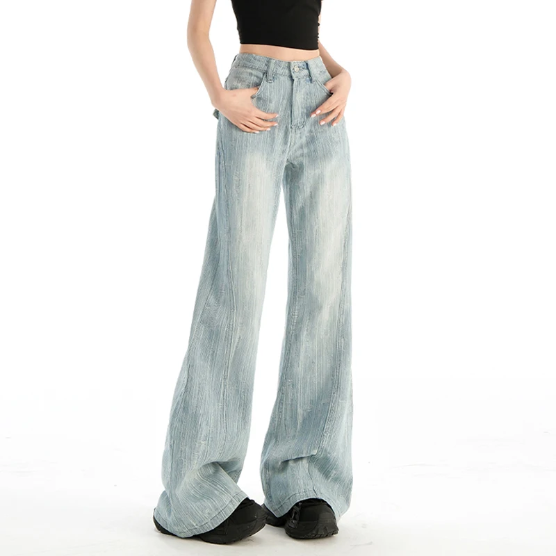 

Vintage High Waist Flare Jeans for Women 2025 Summer New Slim Fit Casual Denim Pants Trousers Womens