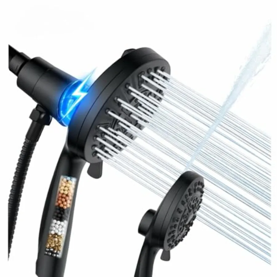 

Магнитная ручная душевая лейка с фильтром, высоким давлением, 10 режимами распыления, съемная, с шлангом 60 дюймов, мощная ручная лейка