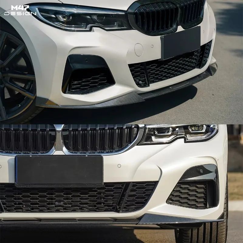 ACY Autoclave Dry Carbon Front Bumper Splitter Front Shovel for BMW G20 G21 320I 330I 20-22 Bulk Wholesale OEM Custom Parts