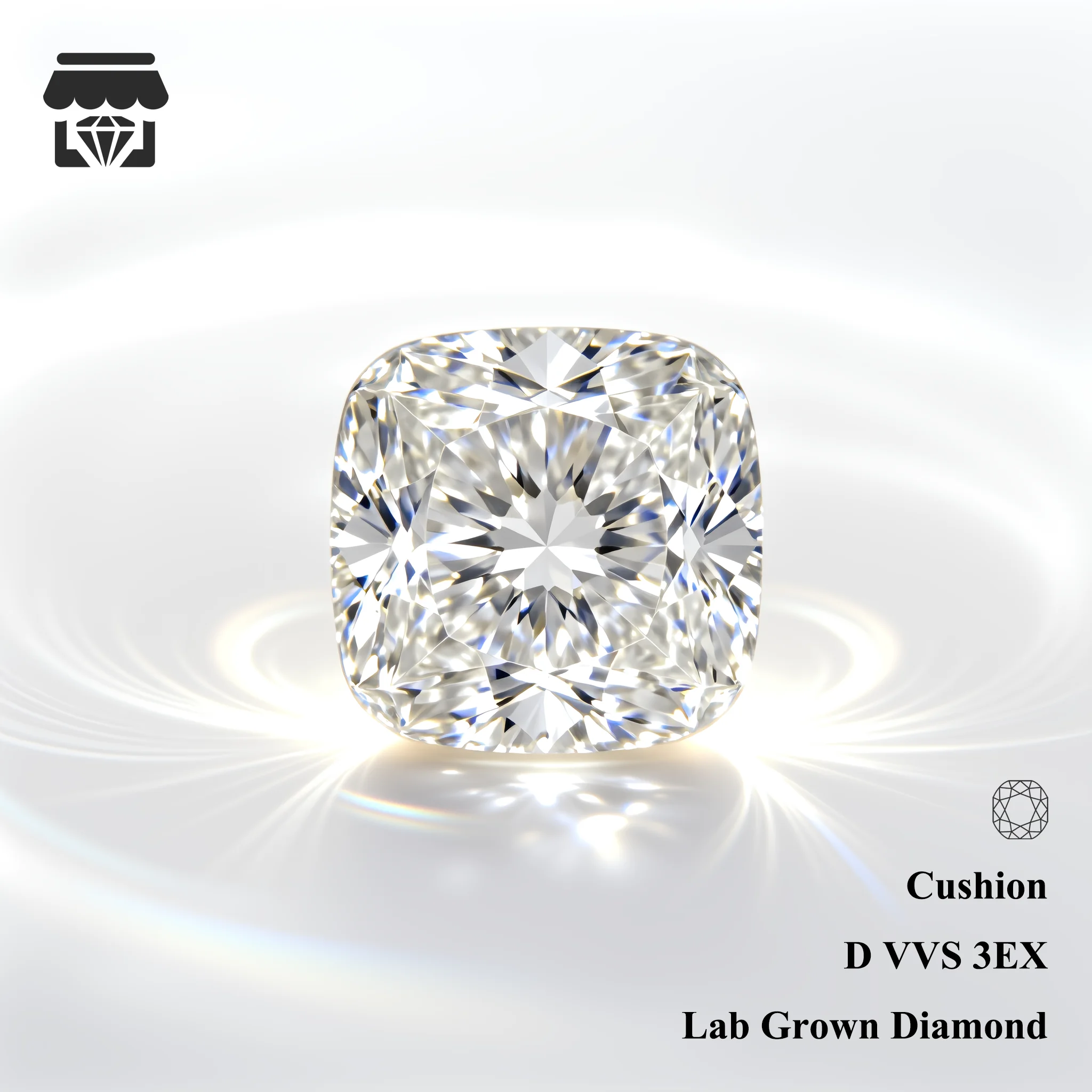 

HPHT CVD VVS1 Real Diamond Round Cushion Lab Grown Diamond Without Certificate for Rings Necklace Bracelet Diamonds Lab Diamonds