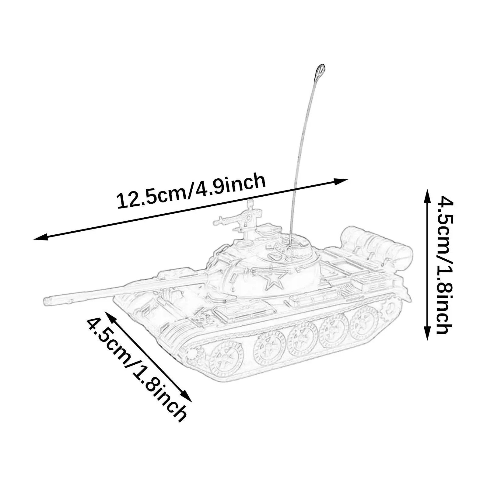 Tanque Modelo Carruagem Rotativa, Forte de Montagem, Modelo de Tanque Blindado Miniatura para Adultos e Meninos, Cena Presentes