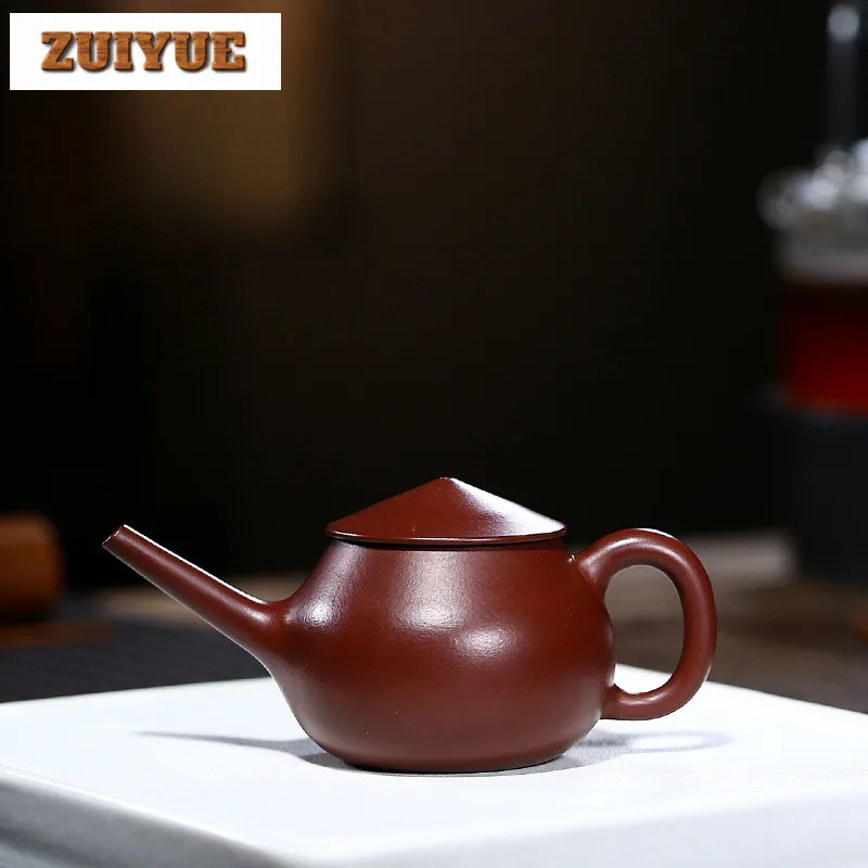 

160ml Ancient Yixing Purple Clay Teapots Handmade Old Fisherman Pot Raw Ore Purple Zhu Mud Kettle Zisha Tea Set Cafes Drinkware