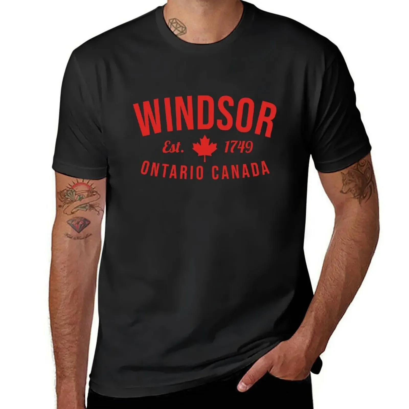 

Windsor Ontario Canada Est. 1749 | Windsor Ontario Gifts T-Shirt Aesthetic clothing oversized t shirt mens plain t shirts
