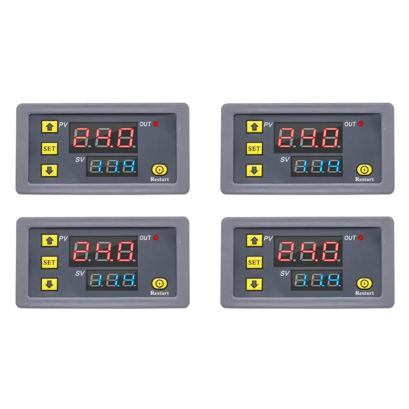 ABMF-4X цифровое реле задержки времени, светодиодный дисплей, таймер цикла, регулируемое реле времени, переключатель задержки времени AC110-220V