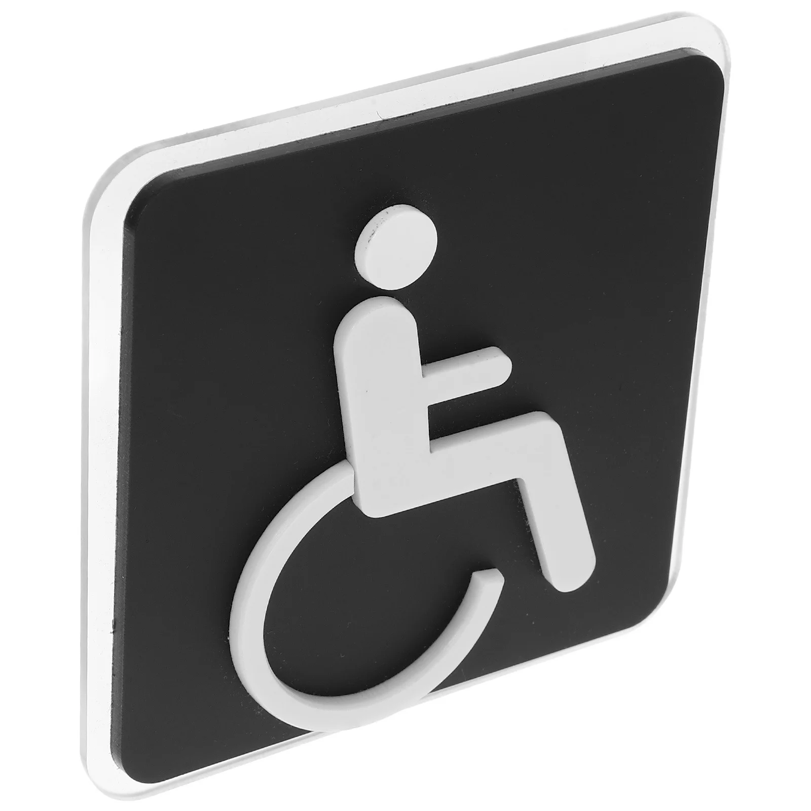 

Wheelchair Accessible Restroom Sign Easy Install Reliable Bathroom Door Sign for Public Toilets Washrooms Accessibility