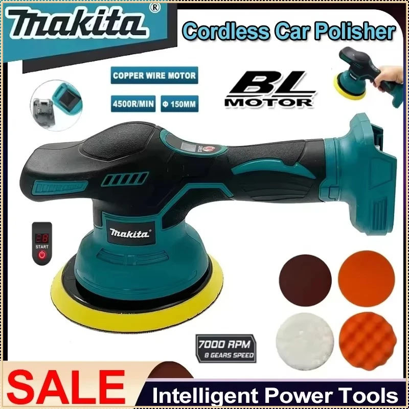 

Makita 8 Gears Digital Display Cordless Car Polisher Electric Polisher Auto Car Waxing Polishing Machine For 18V 20V Battery