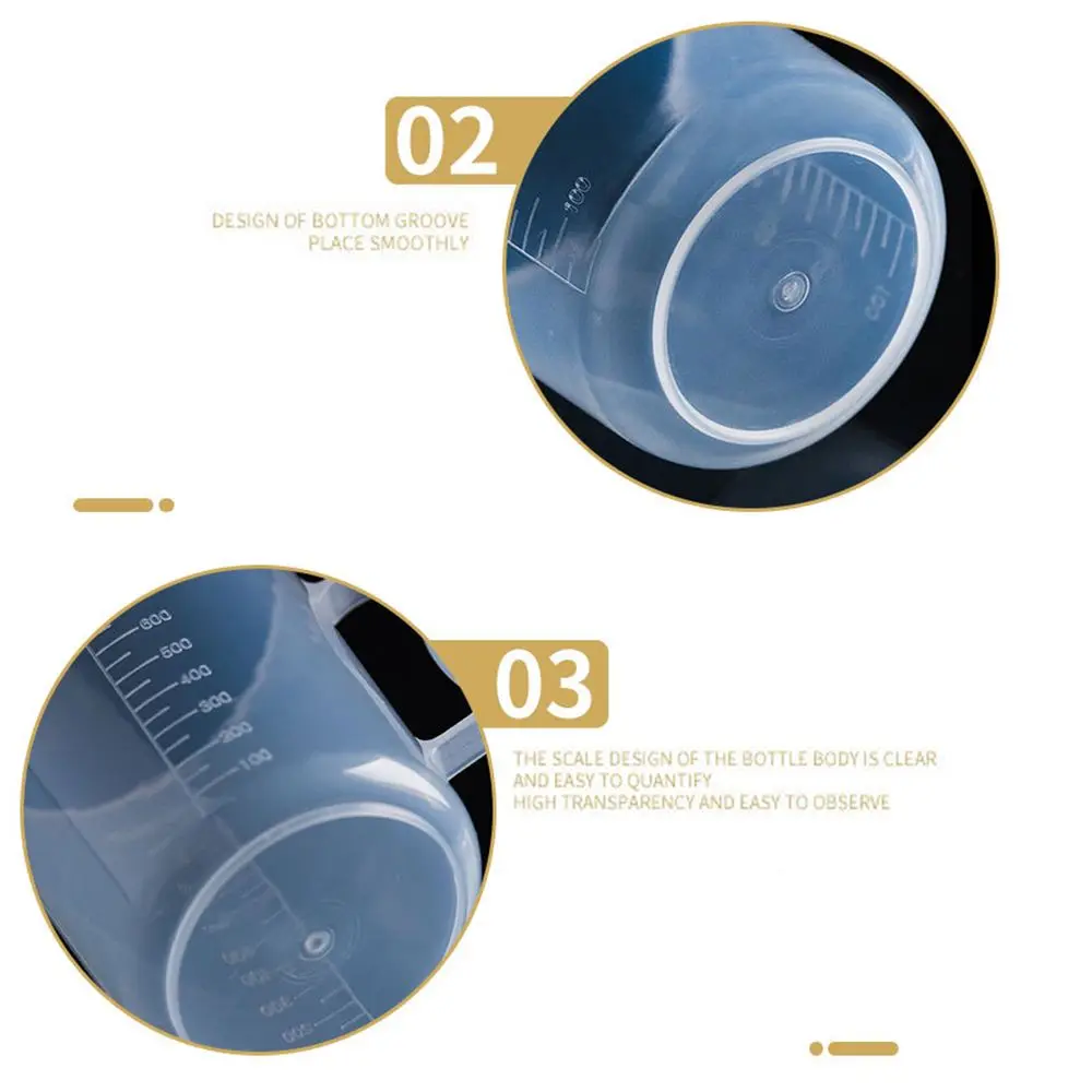 Plastic Water bottle Measurement Tool Pour Spout Baking Supplies Laboratory Beaker Measuring Cup Transparent Mug Liquid Jug