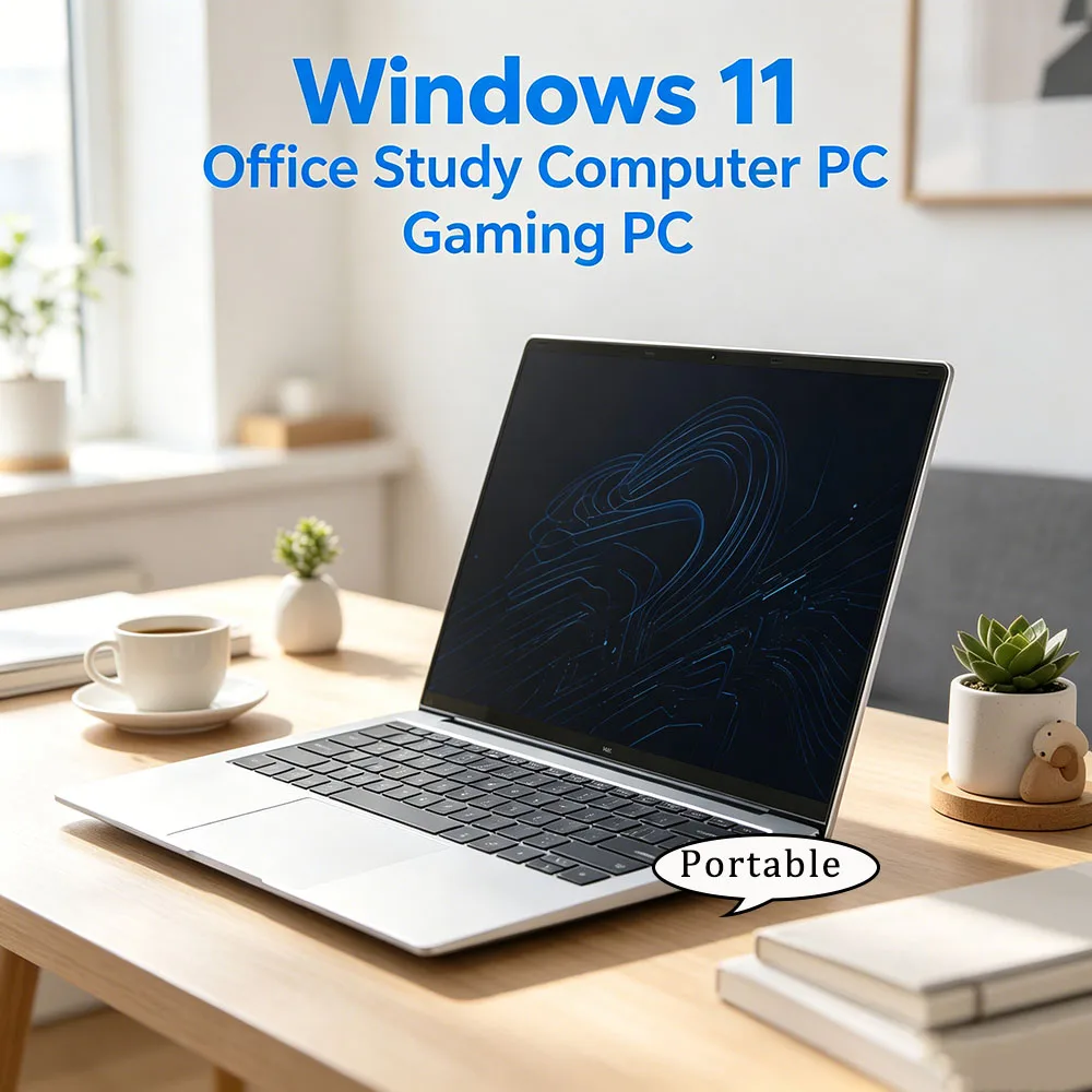 2026 New 14.1 Inch FHD Ultra Thin Laptop Intel N3700/4405U Win11 DDR4 16GB/32GB RAM 2TB SSD Portable Business Office Notebook PC
