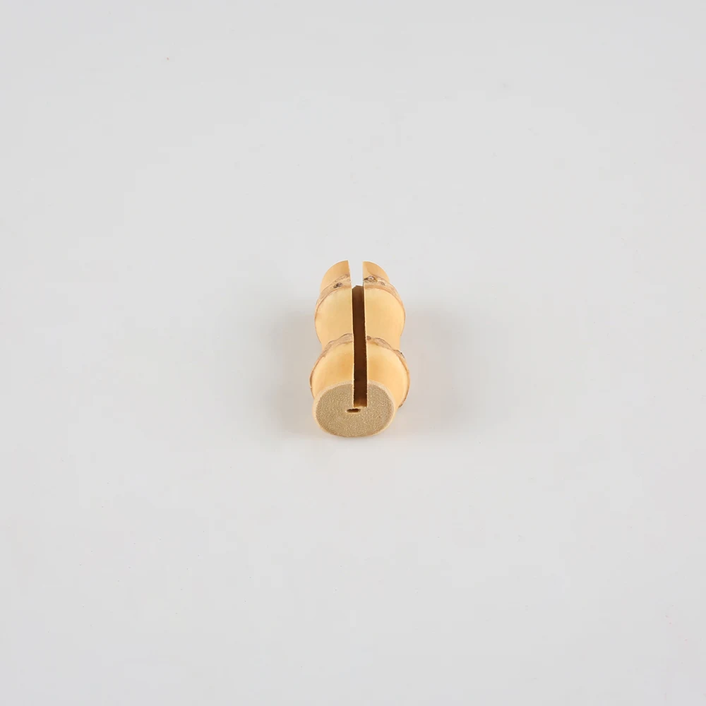 Creative Unique Handmade Grooved Natural Bamboo Root Memo Base Stand Price Label Card Display Holder for Store and Supermarket