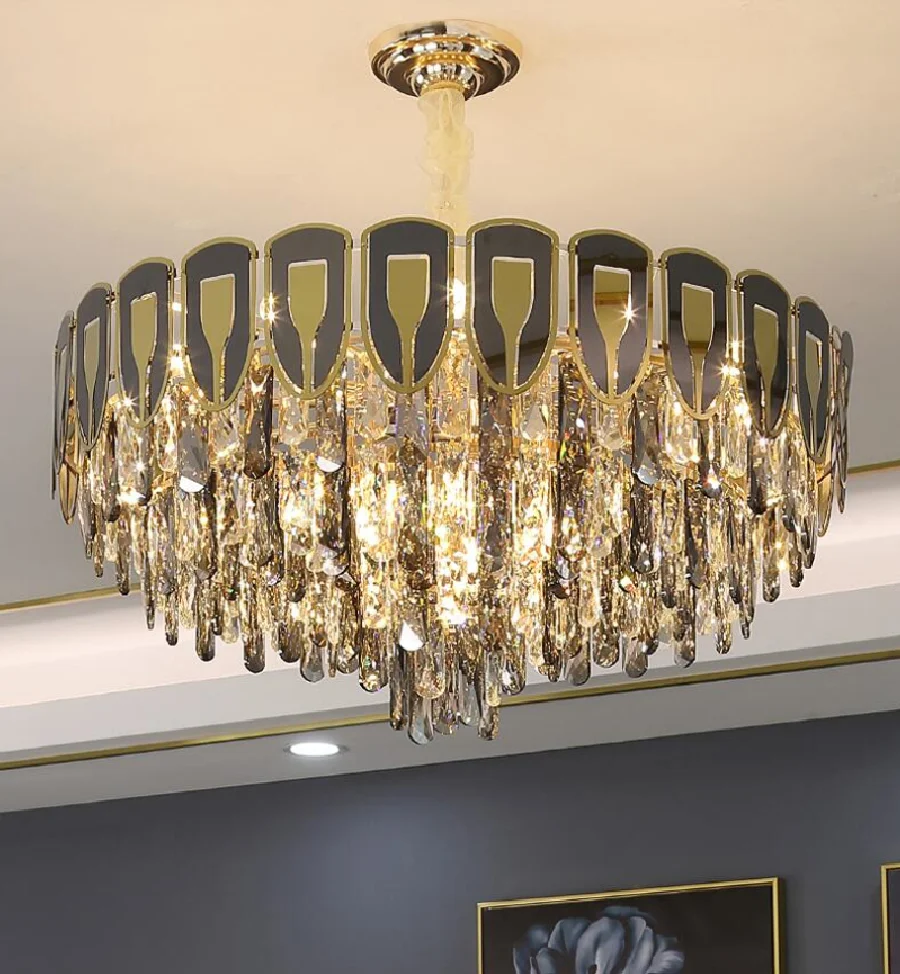 Deluxe crystal chandelier living room bedroom new creative villa home dining room crystal lamp