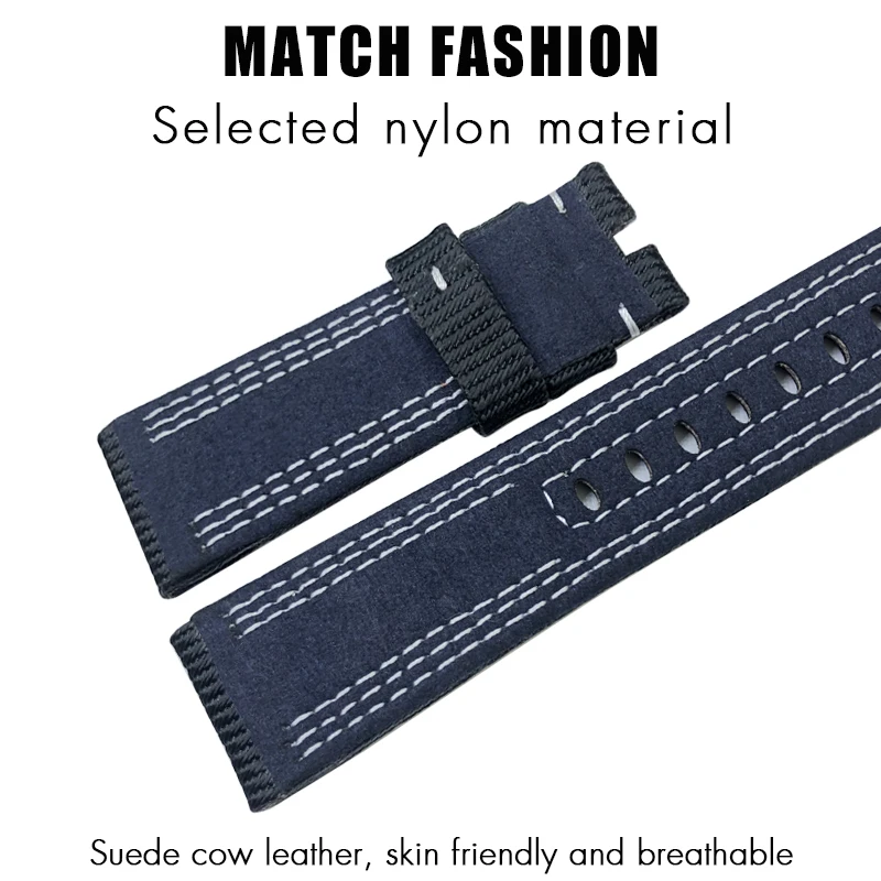 24mm 26mm Nylon Canvas Watchbands fit for Peinerai PAM 985 984 Luminor 1950 Submersible Fabric Watch Strap Accessories Bracelets